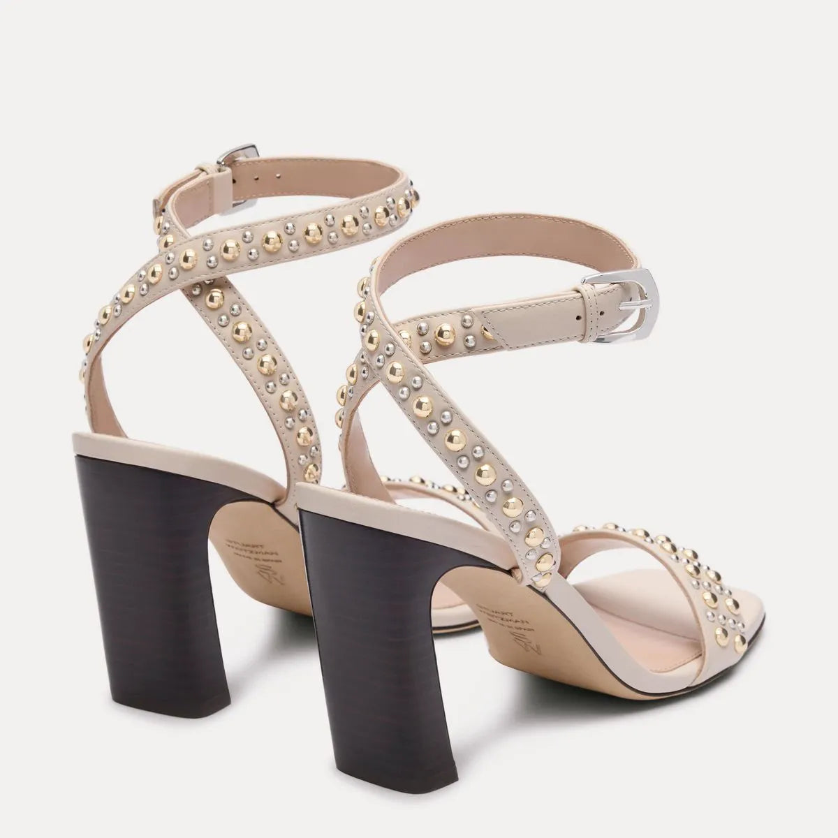 Perry Sandal 85 - Linen & Maroon Leather