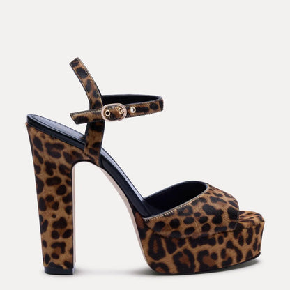 Reade Platform Sandal - Leopard-Print Calf Hair