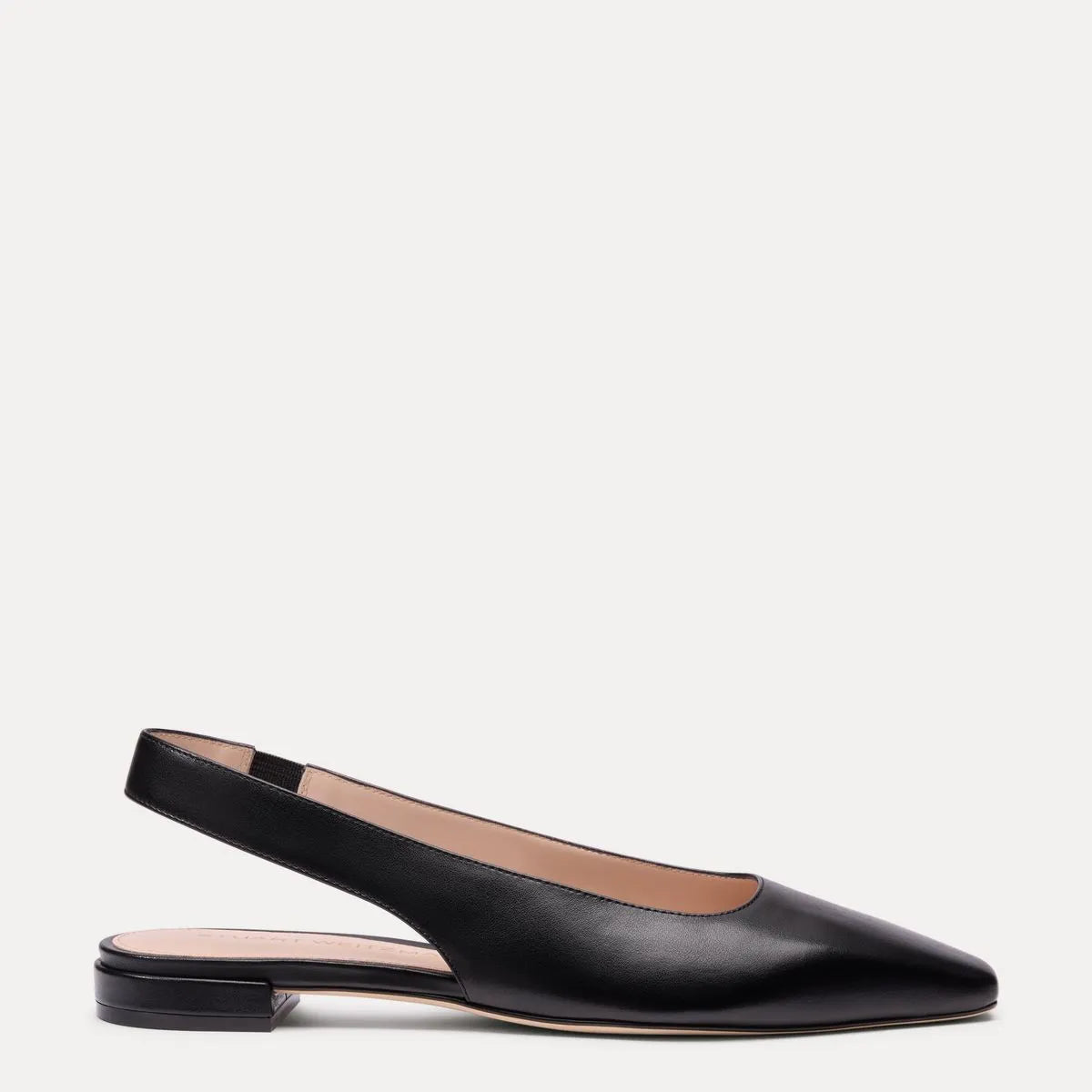 Stassi Slingback Flat - Black Leather