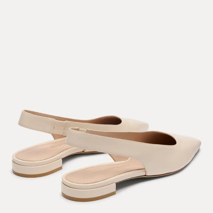 Stassi Slingback Flat - Linen Leather