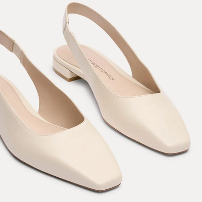 Stassi Slingback Flat - Linen Leather