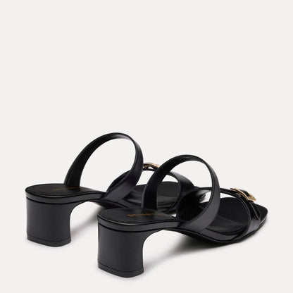 Baby Babette Slide Sandal - Black Leather
