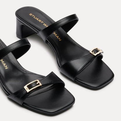 Baby Babette Slide Sandal - Black Leather