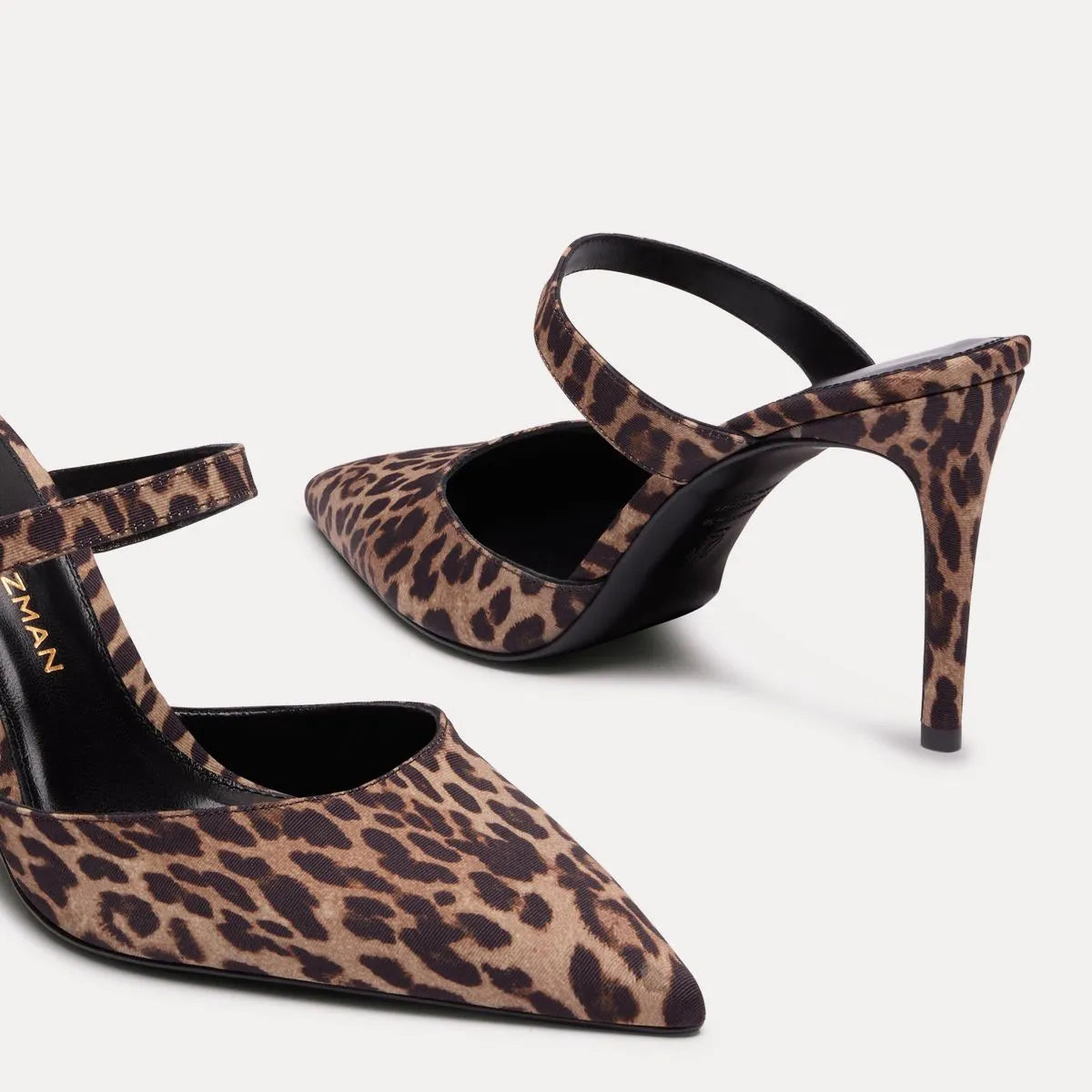 Stuart Power Mule 85 - Leopard-Print Fabric
