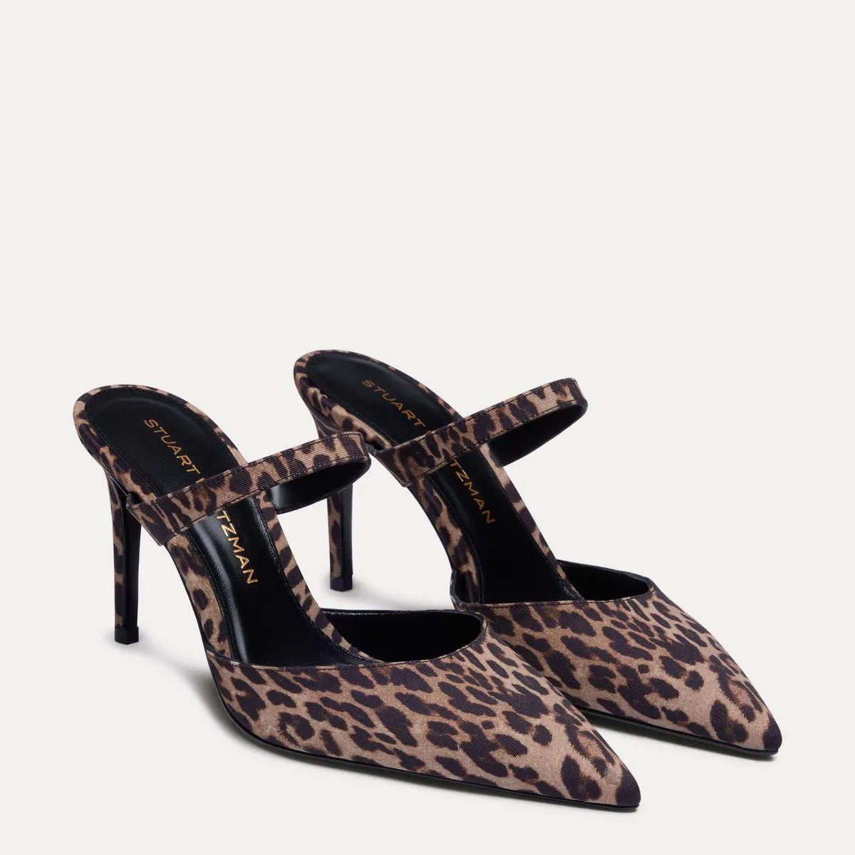 Stuart Power Mule 85 - Leopard-Print Fabric