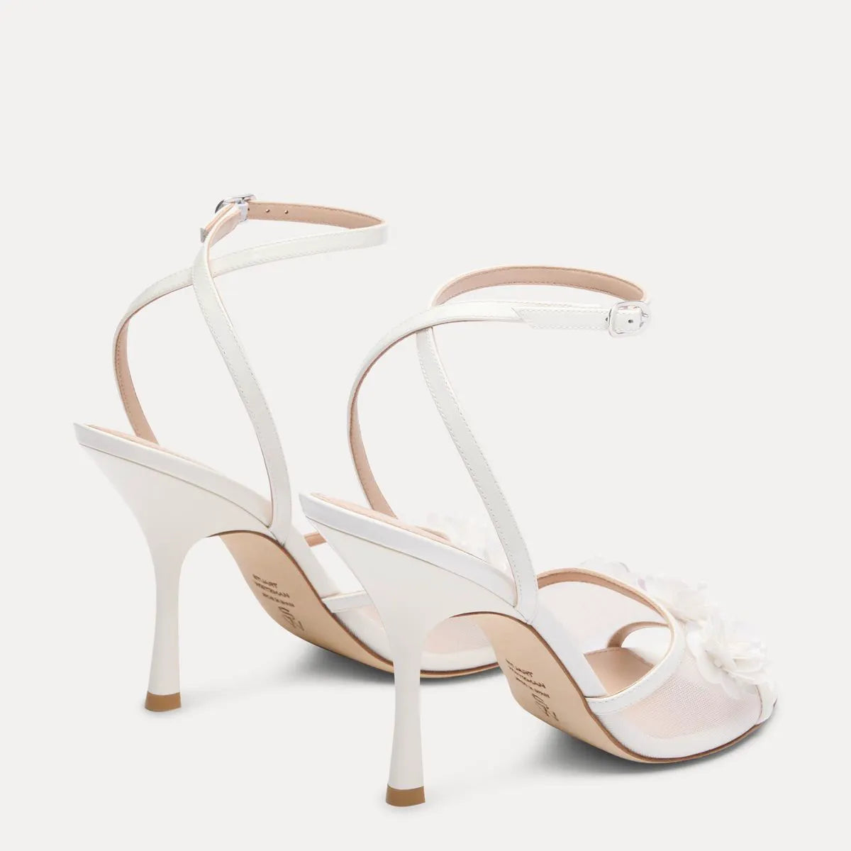 Roselle Sandal 100 - White Mesh & Patent Leather