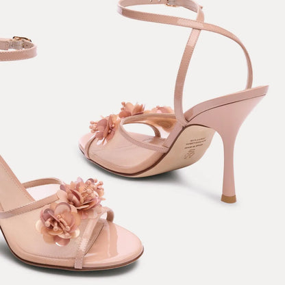 Roselle Sandal 100 - Blushful Beige Mesh