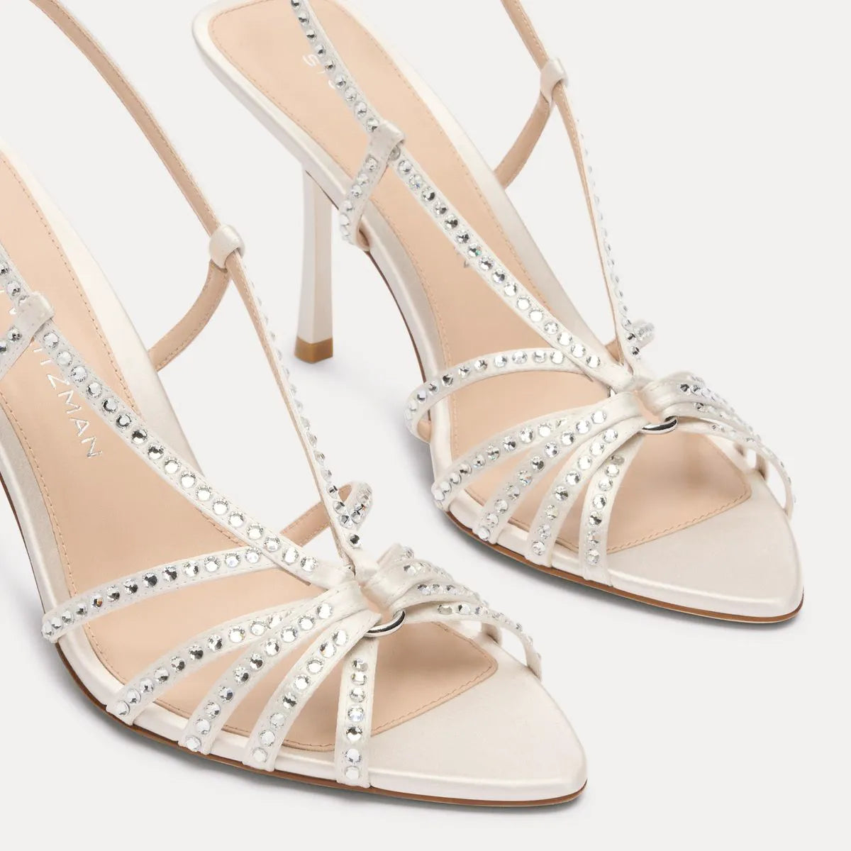 Carlyle Sandal 85 - Cream Satin