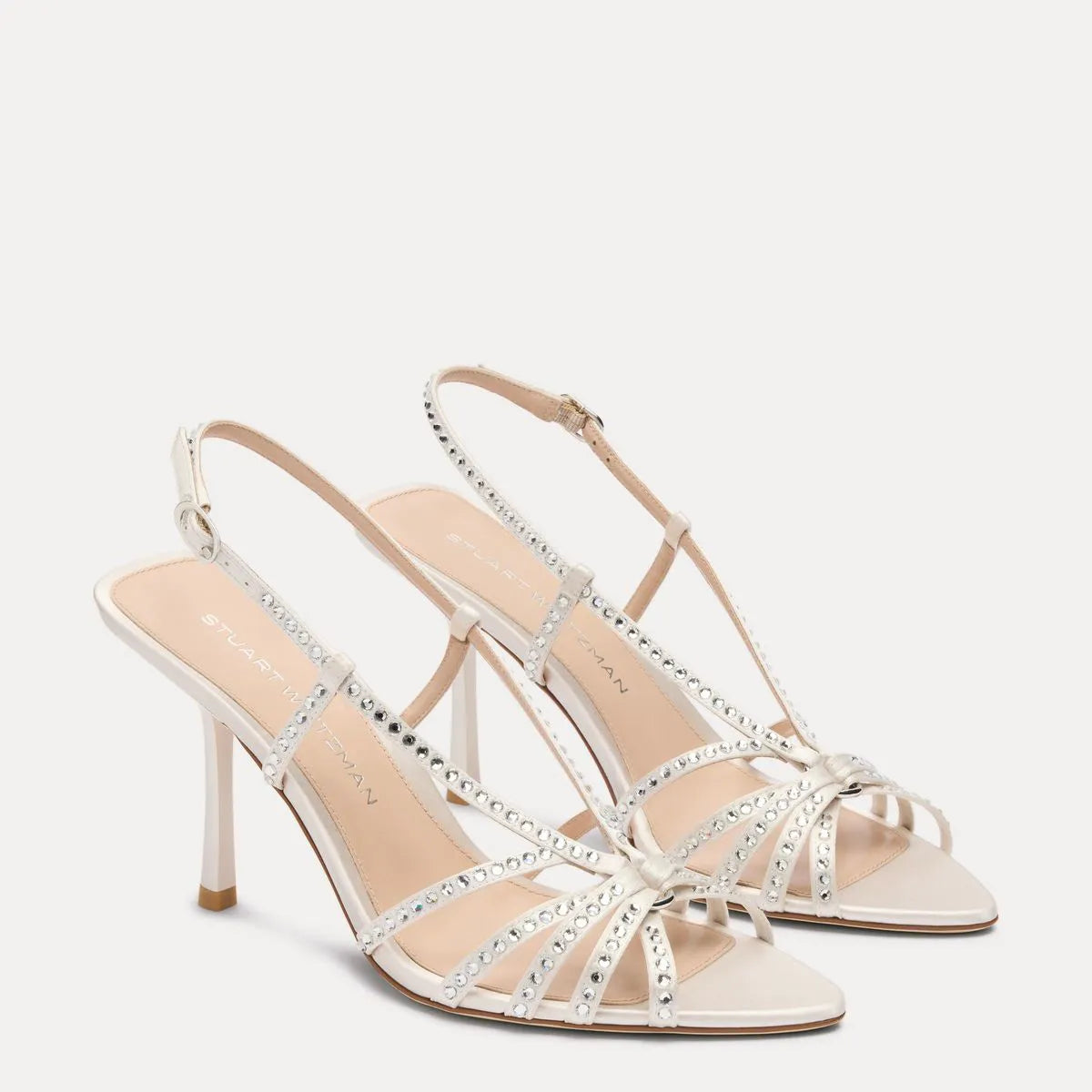 Carlyle Sandal 85 - Cream Satin