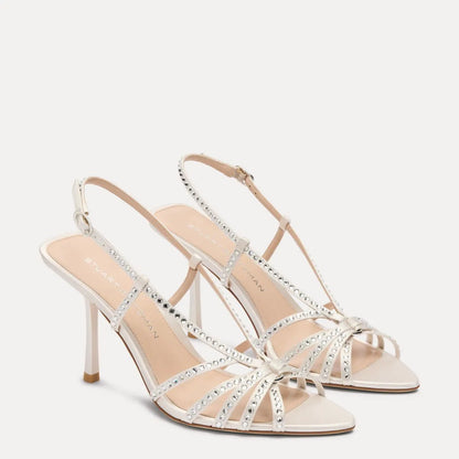 Carlyle Sandal 85 - Cream Satin