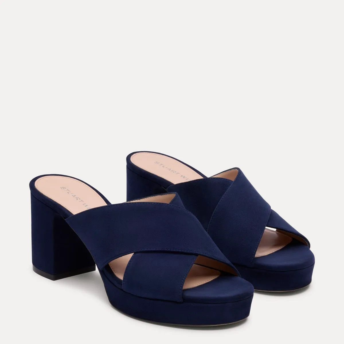 Dayna Platform Slide Sandal - Nice Blue Suede