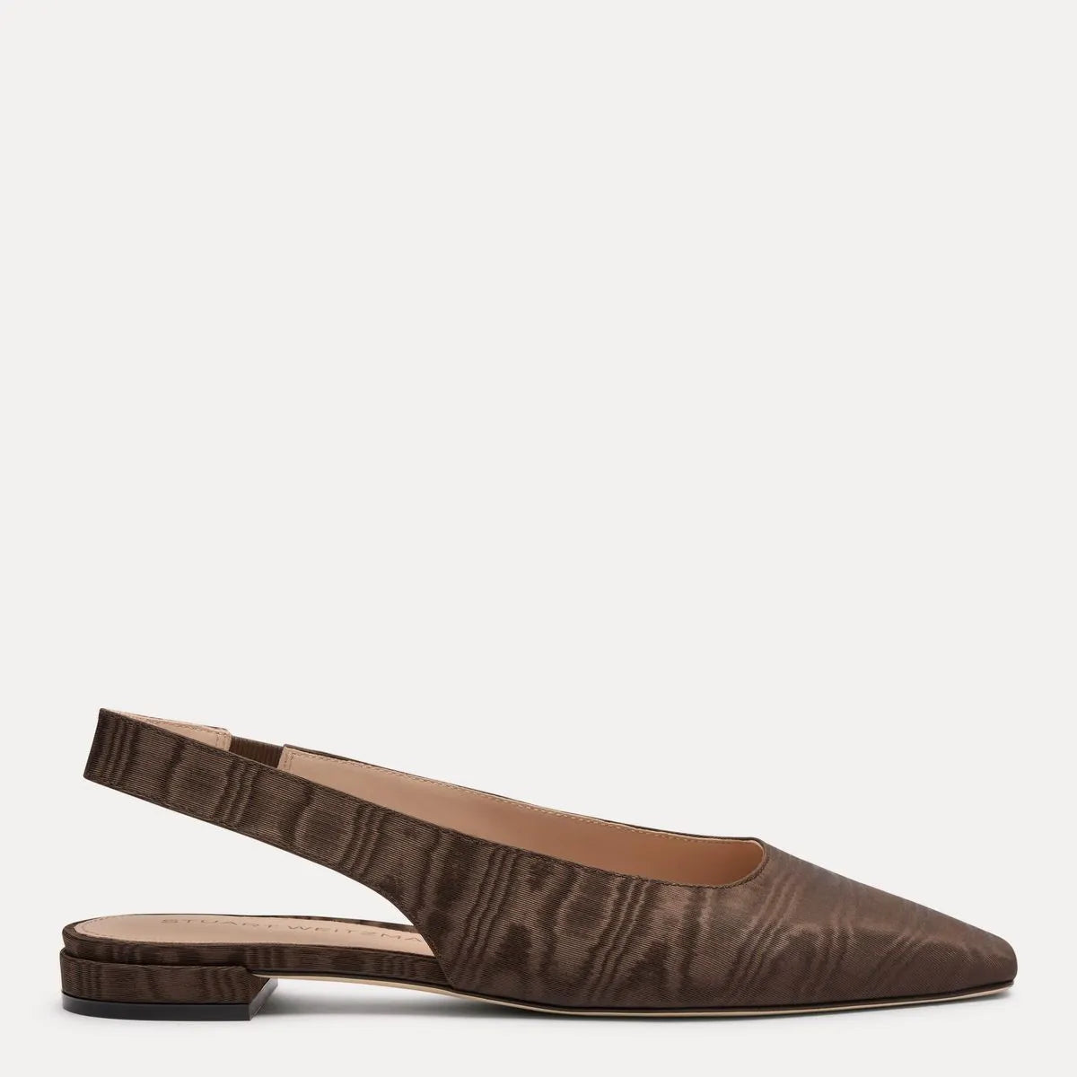 Stassi Slingback Flat - Cigar Brown Fabric