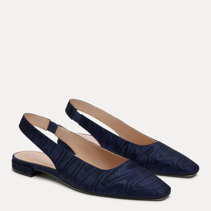Stassi Slingback Flat - River Blue Fabric