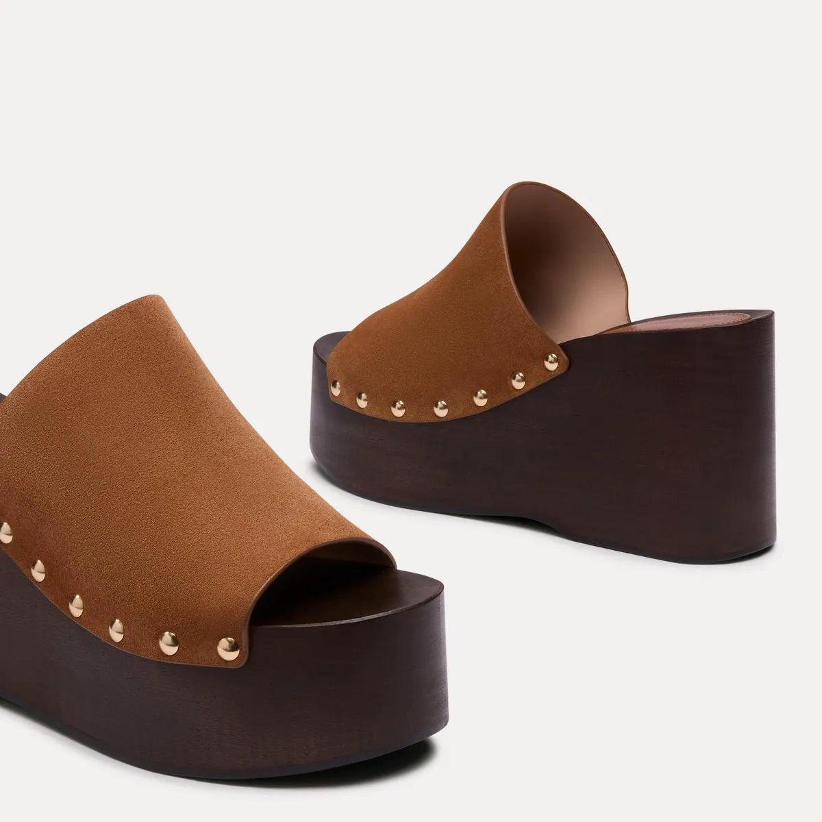 Kate Clog Slide Sandal - Doe Brown Suede