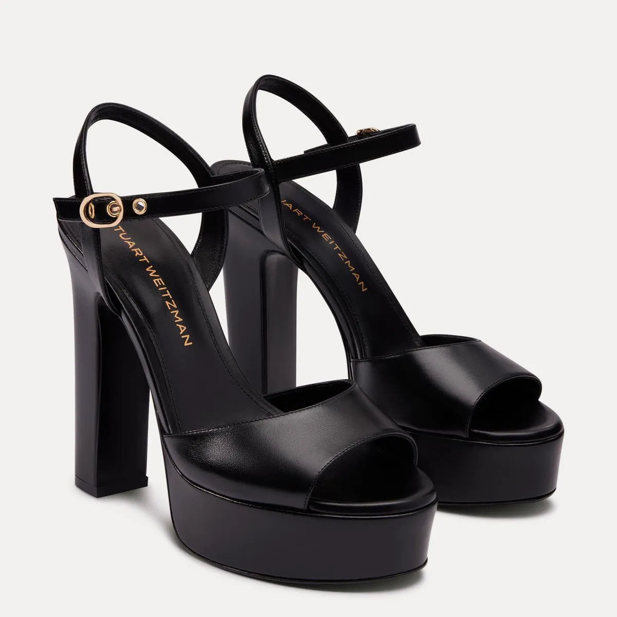 Reade Platform Sandal - Black Leather