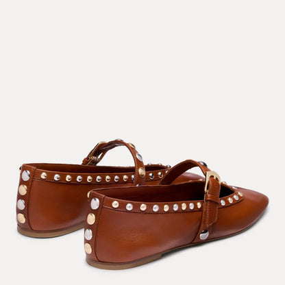 Perry Mary Jane Flat - Boho Tan Tamponato Leather