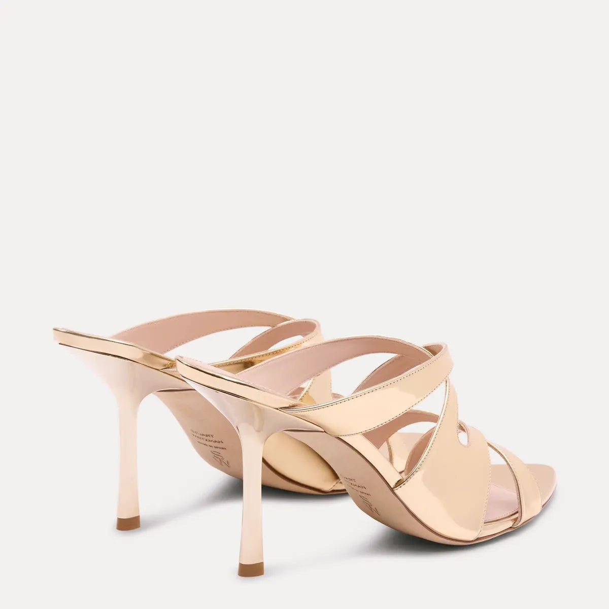Rubie Slide Sandal 85 - Platino Gold Leather