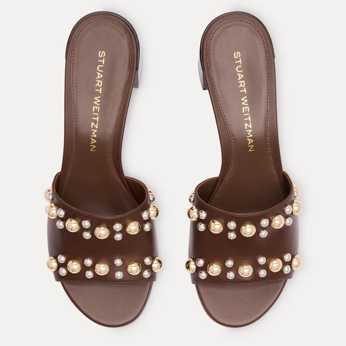 Perry Slide Sandal 50 - Cigar Brown & Maroon Leather