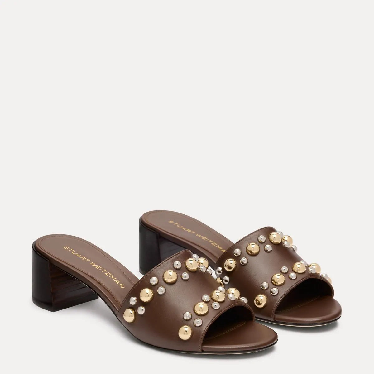 Perry Slide Sandal 50 - Cigar Brown & Maroon Leather