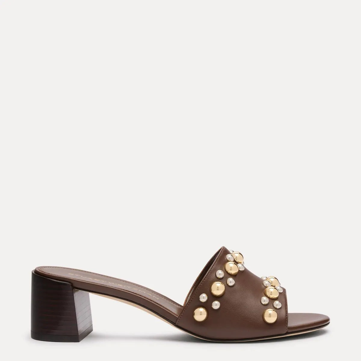 Perry Slide Sandal 50 - Cigar Brown & Maroon Leather