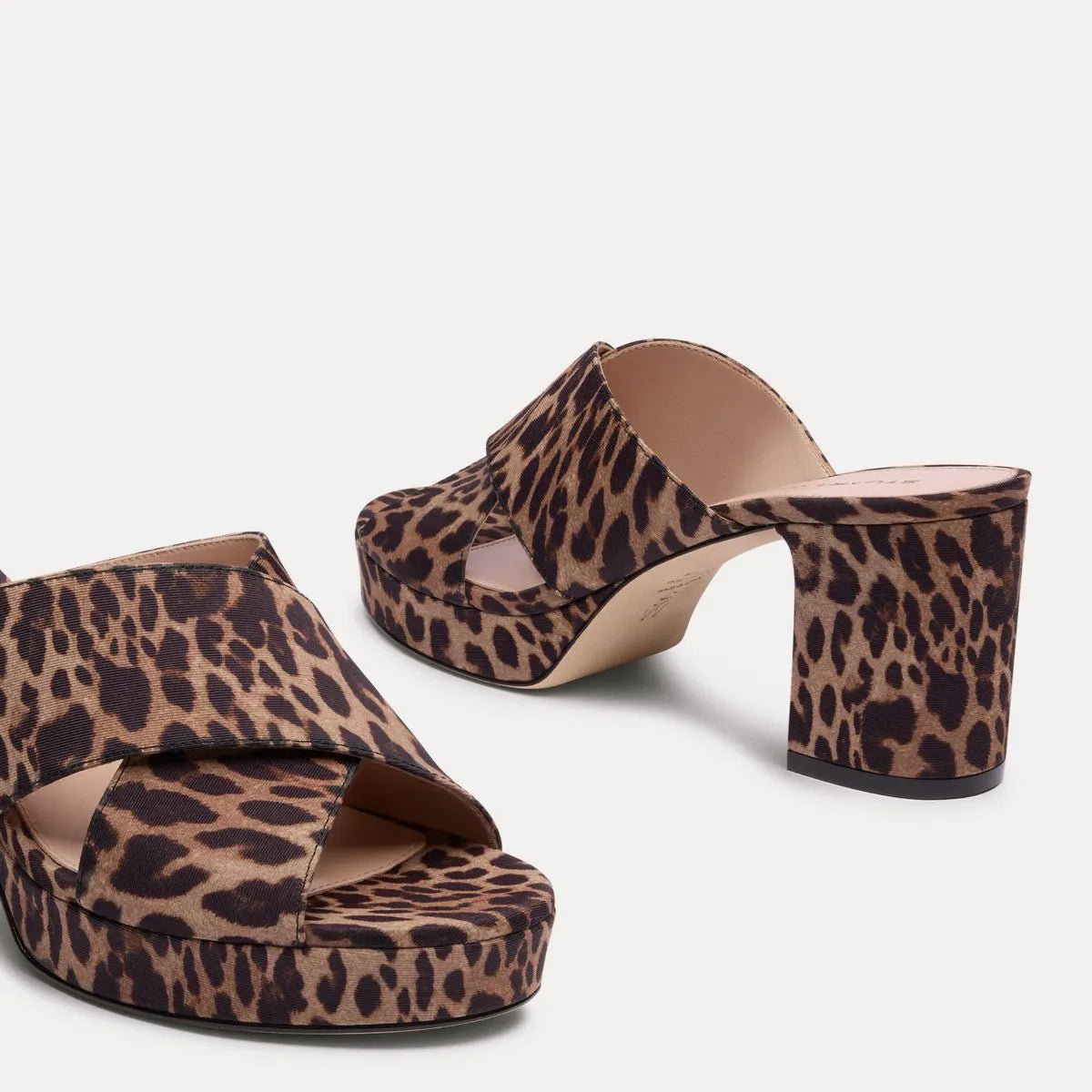 Dayna Platform Slide Sandal - Leopard-Print Fabric