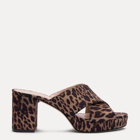 Dayna Platform Slide Sandal - Leopard-Print Fabric