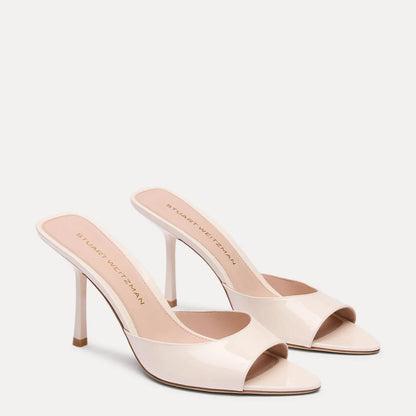 Lexington Mule 85 - Cream Patent Leather