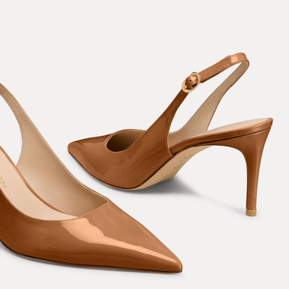 Stuart Power Slingback Pump 75 - Boho Tan Patent Leather