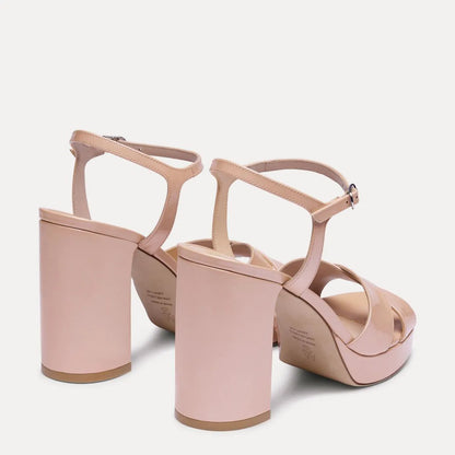 Dayna Platform Sandal 110 - Blushful Pearlized Patent