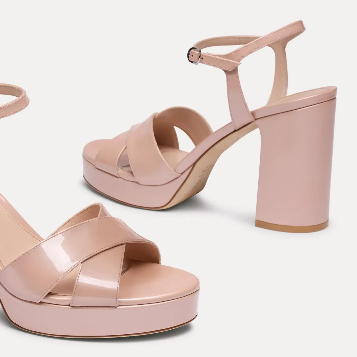 Dayna Platform Sandal 110 - Blushful Pearlized Patent