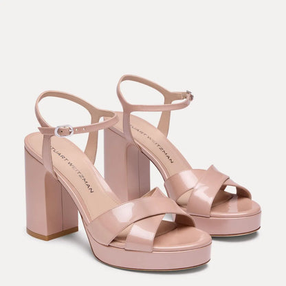 Dayna Platform Sandal 110 - Blushful Pearlized Patent