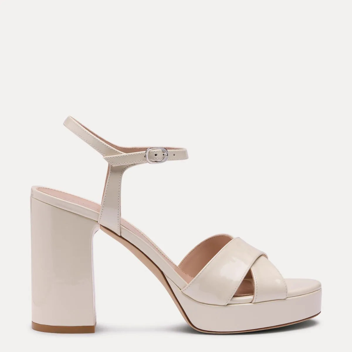 Dayna Platform Sandal 110 - Linen Pearlized Patent