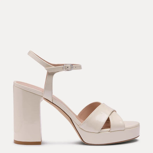 Dayna Platform Sandal 110 - Linen Pearlized Patent