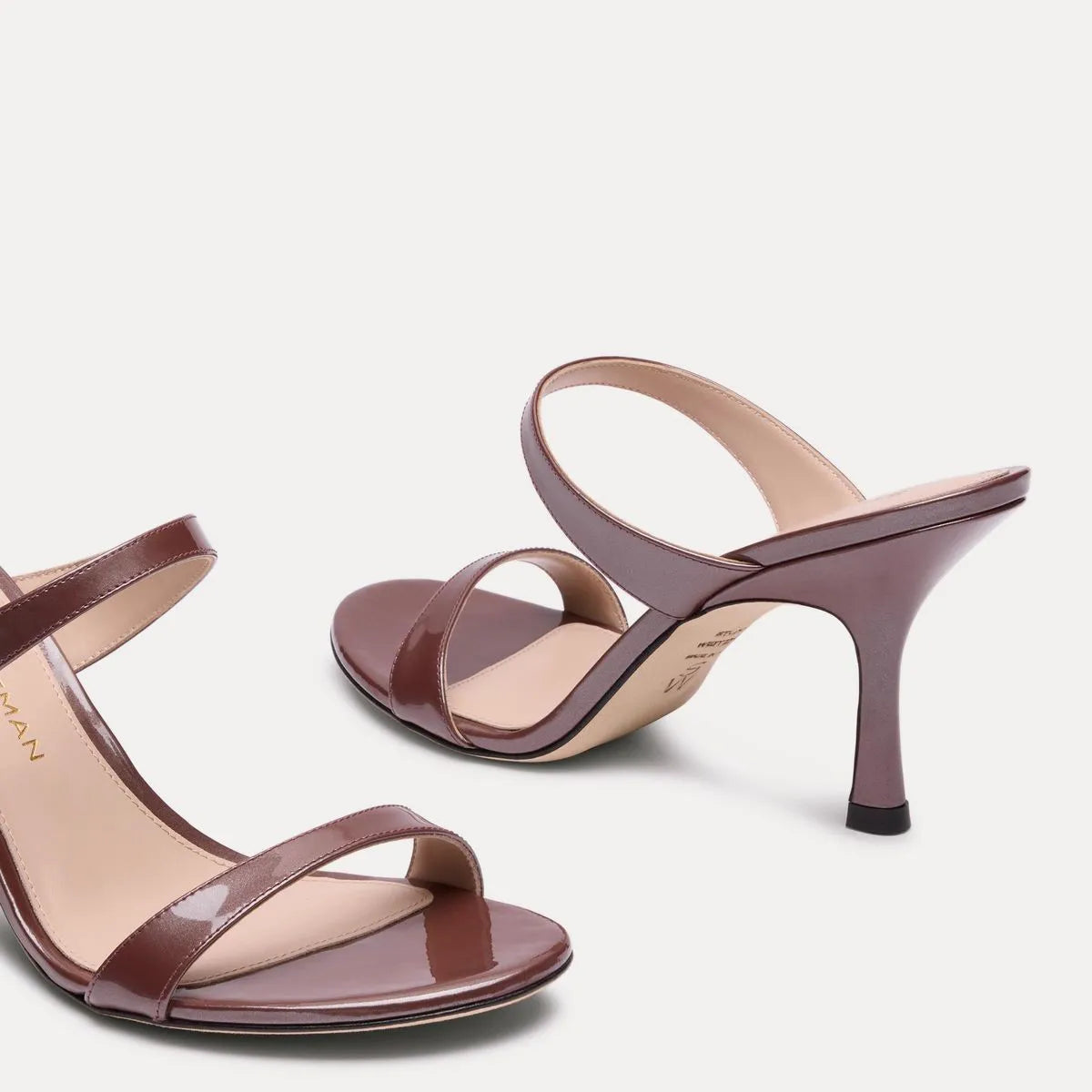 Nudist Slide Sandal 85 - Brownstone Pearlized Patent