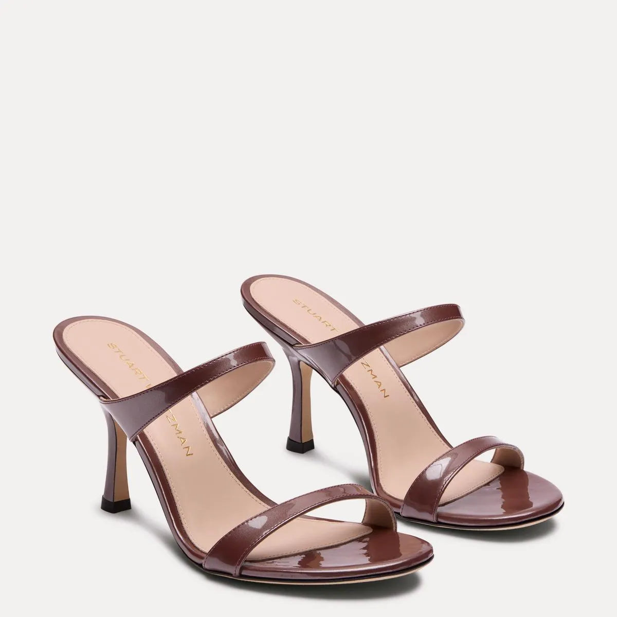 Nudist Slide Sandal 85 - Brownstone Pearlized Patent