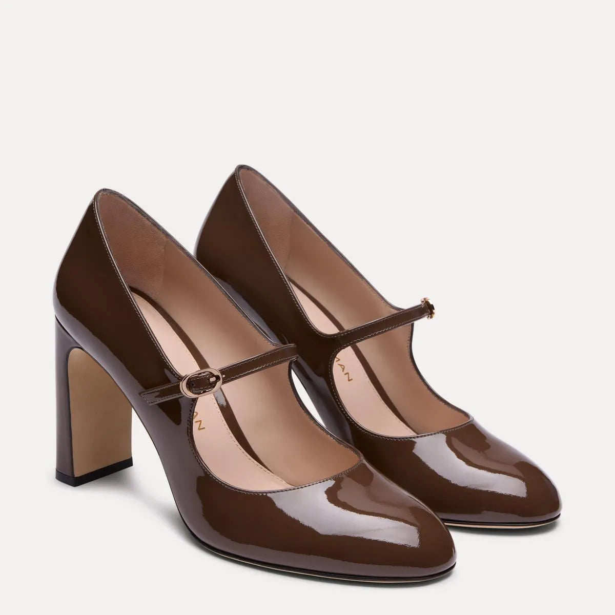 Babette Mary Jane Pump 85 - Cigar Brown Patent Leather