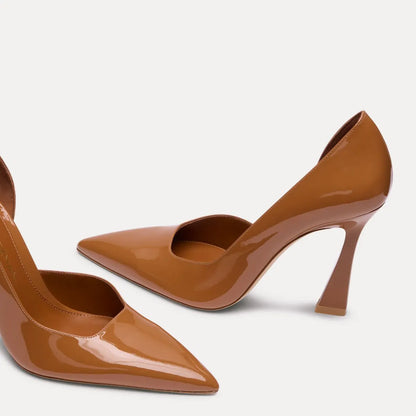 Vinnie D'Orsay Pump 100 - Boho Tan Patent Leather