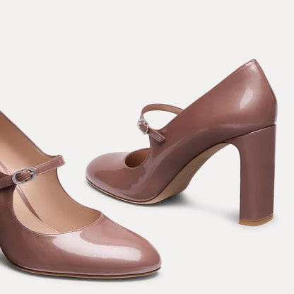 Babette Mary Jane Pump 85 - Almost Mauve Pearlized Patent