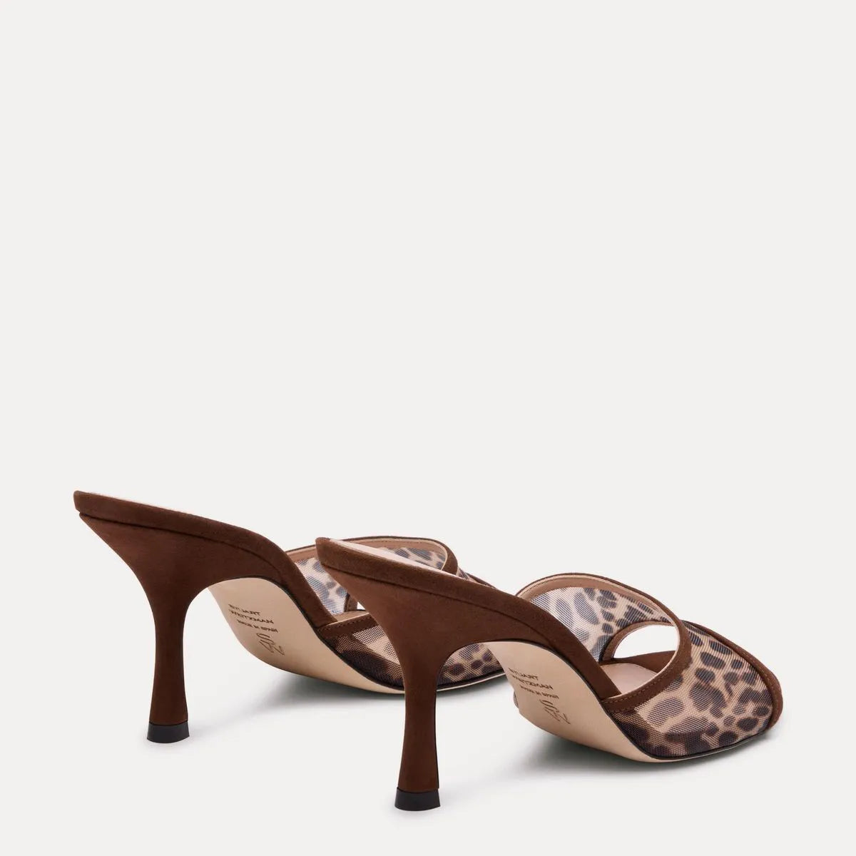 Bareitall Slide Sandal 85 - Leopard-Print Mesh & Suede