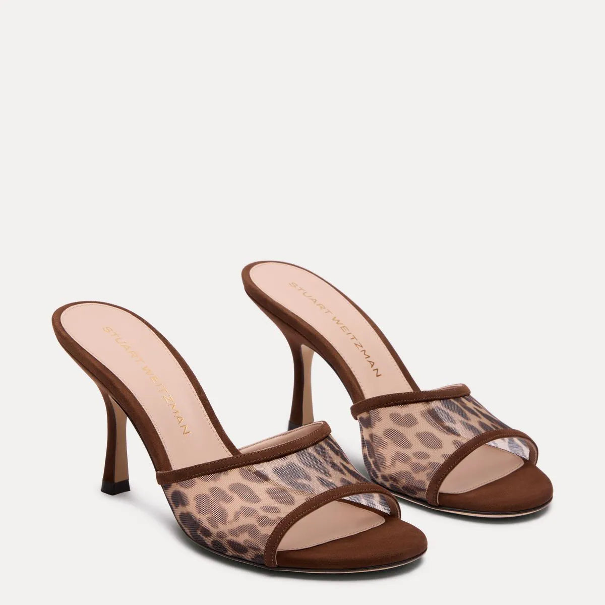 Bareitall Slide Sandal 85 - Leopard-Print Mesh & Suede