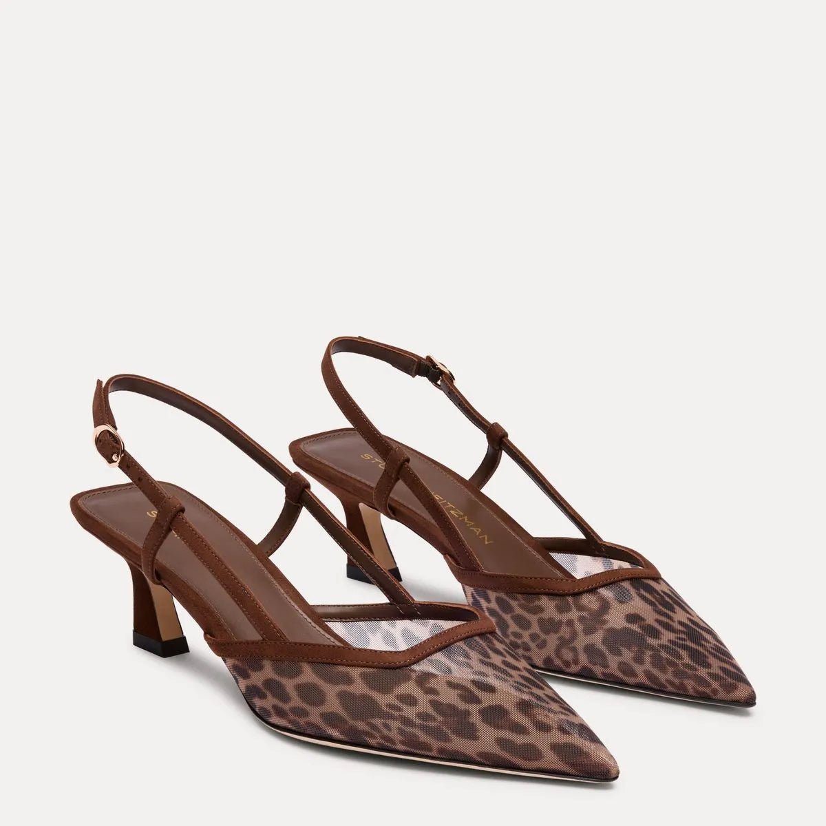 Vinnie Slingback Pump 50 - Leopard-Print Mesh & Suede