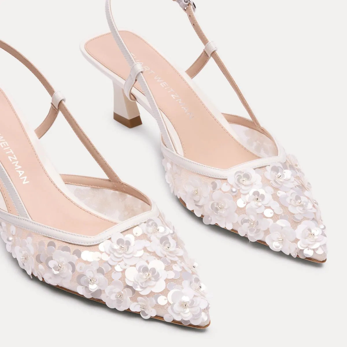 Vinnie Slingback Pump 50 - White Mesh