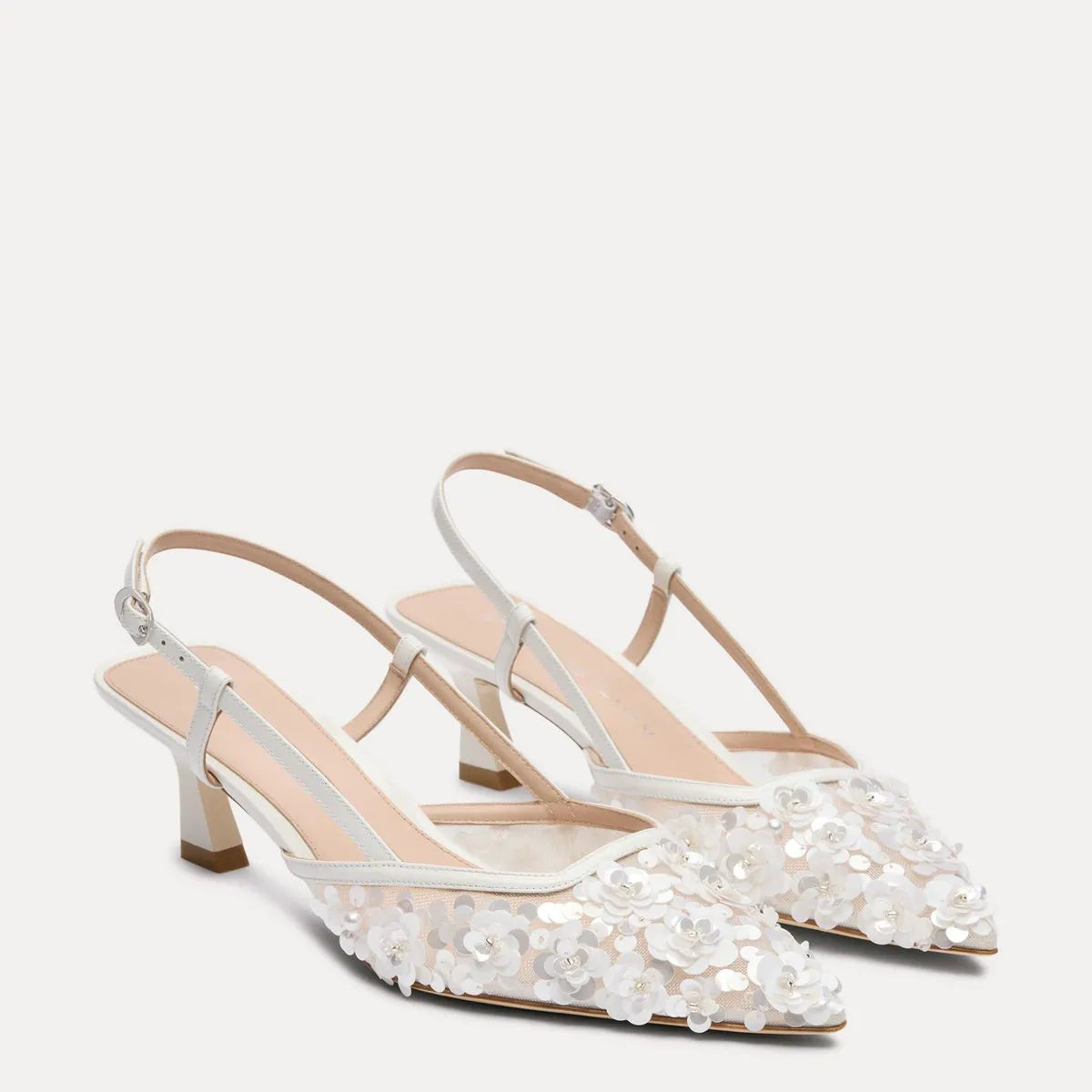 Vinnie Slingback Pump 50 - White Mesh