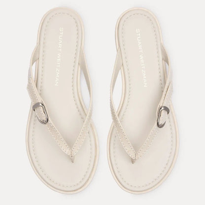 Park Thong Sandal - Linen Croco-Printed Leather