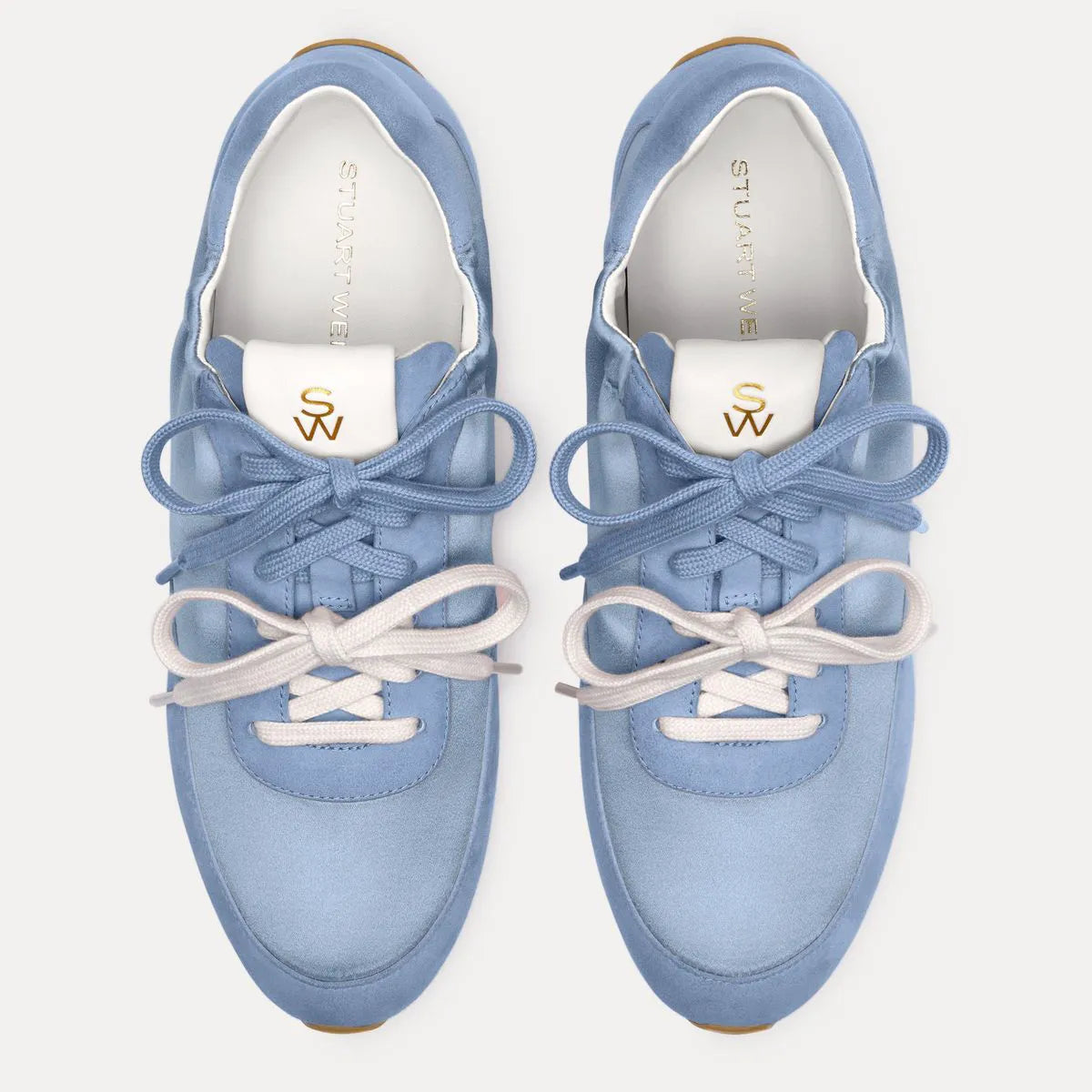 Bond Ruche Sneaker - Breezy Blue Suede & Satin