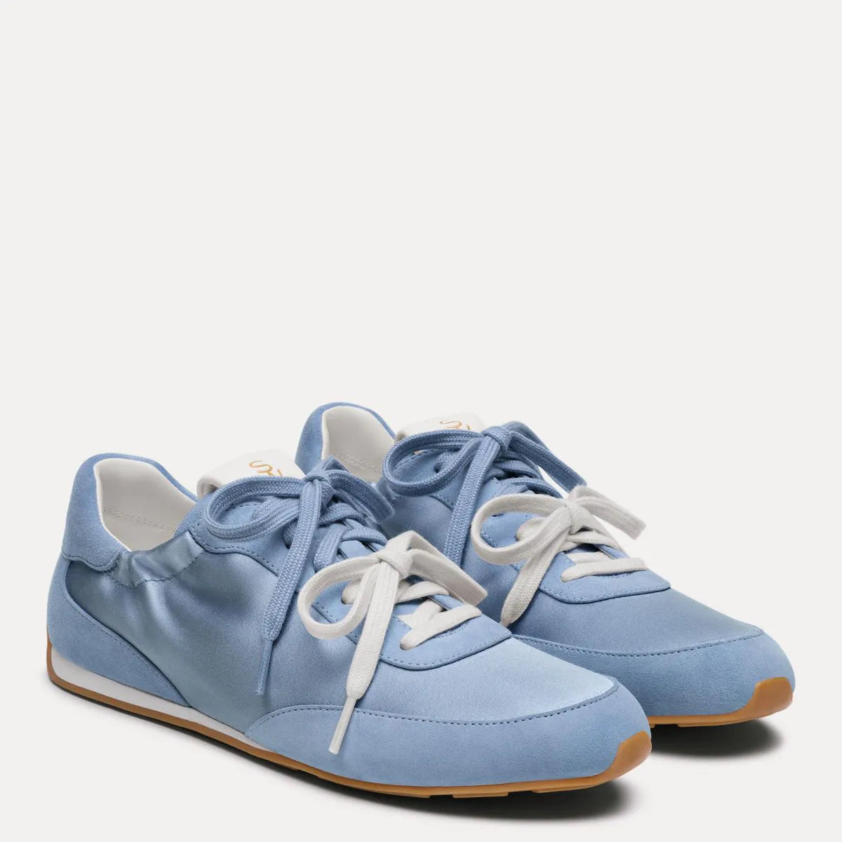 Bond Ruche Sneaker - Breezy Blue Suede & Satin