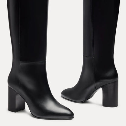 Mulberry Knee-High Boot - Black Leather