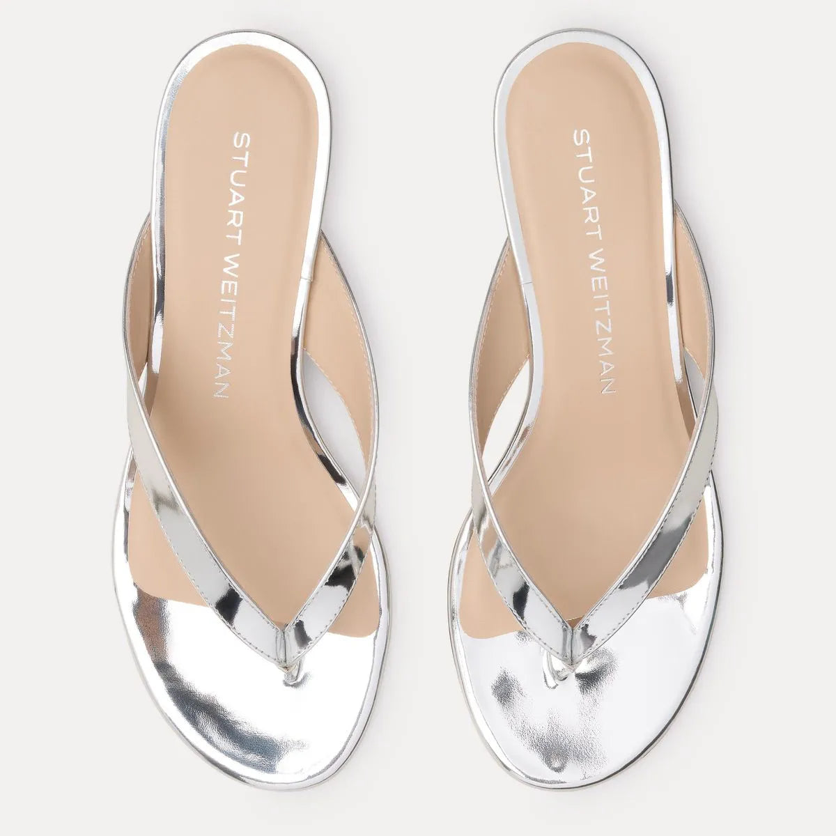 Rio Sleek Thong Sandal 35 - Silver Leather