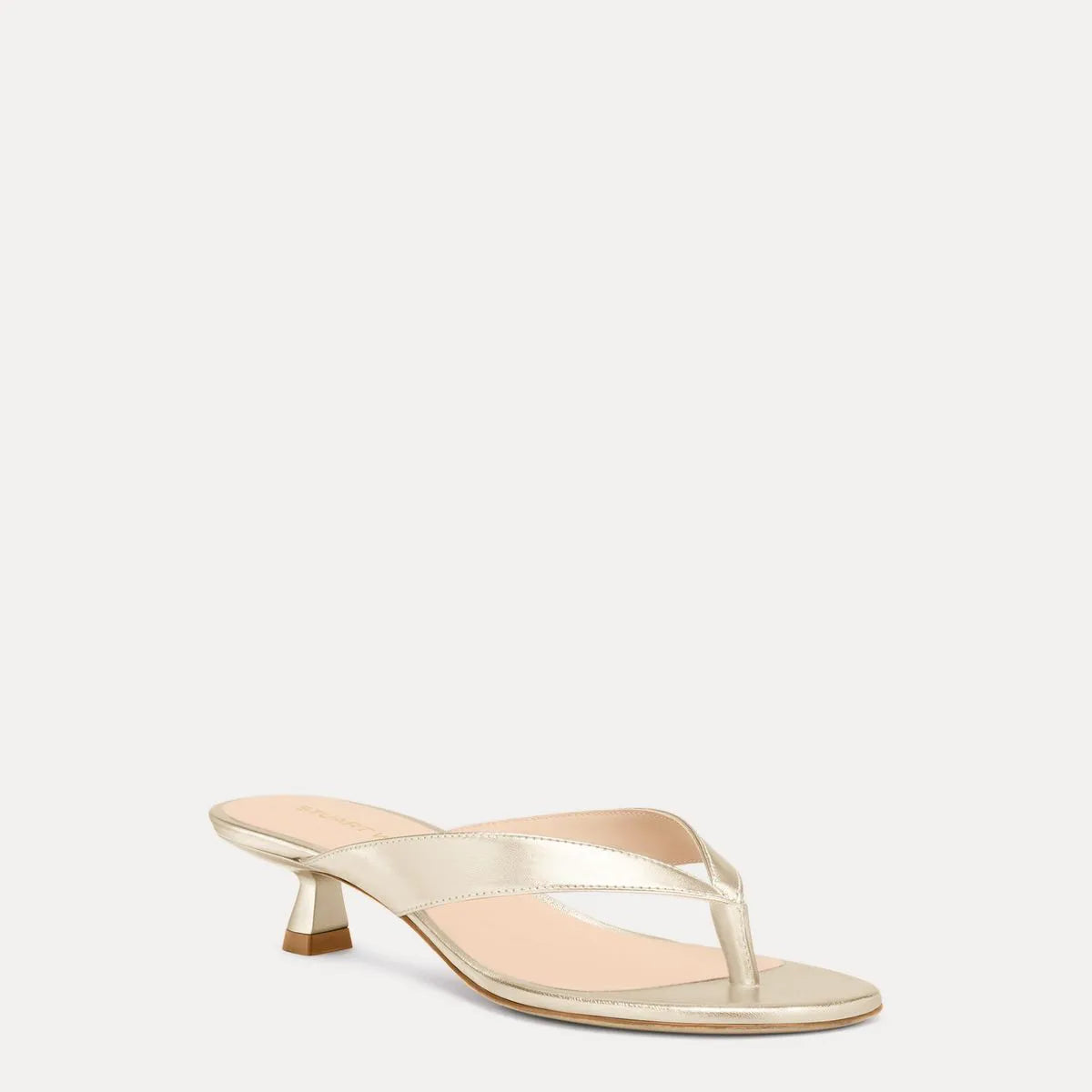 Rio Sleek Thong Sandal 35 - Light Gold Leather