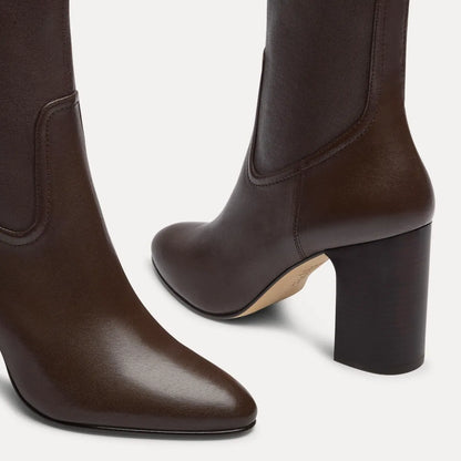 Mulberry Stretch Bootie - Walnut Stretch Leather